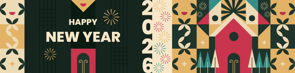 Happy New Year 2026 Festive Greeting