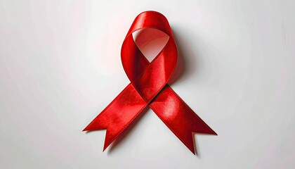 Red ribbon awareness symbol