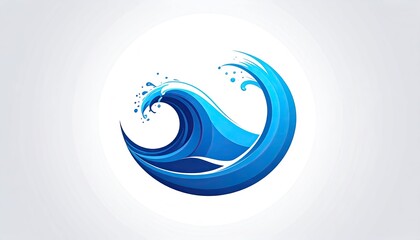 Abstract stylized ocean wave graphic