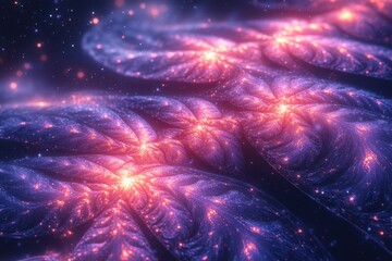 Cluster of stars twinkling brightly in the night sky.