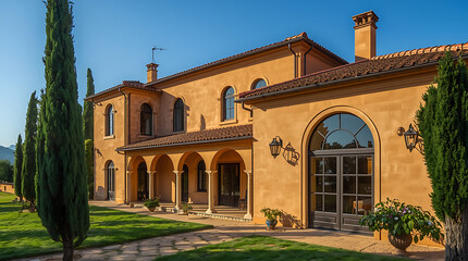 Tuscan Villa Architecture Exterior