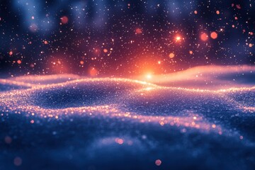 Sparkling golden wedding ring in focus against a bright blurred backdrop with sparkles.