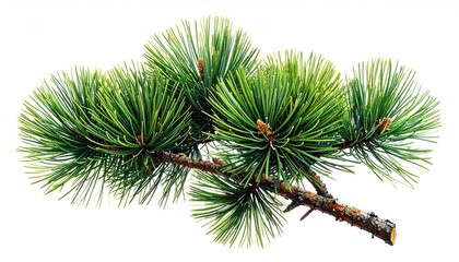 Close-up of a pine branch with vibrant green needles (1)