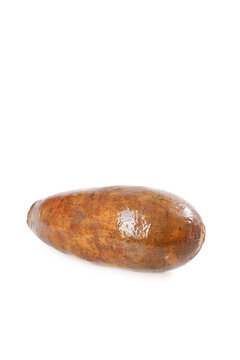 Fresh Brown Coconut Fruit Isolated on White Background - Yunnan Highland Tropical Produce