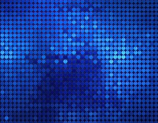 Abstract blue dot pattern, glowing