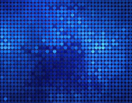 Abstract blue dot pattern, glowing