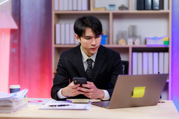 Professional man on a call finalizing a business agreement.