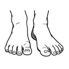 Obraz premium Pair of Bare Feet