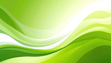 Obraz premium Abstract wavy background in shades of green and white