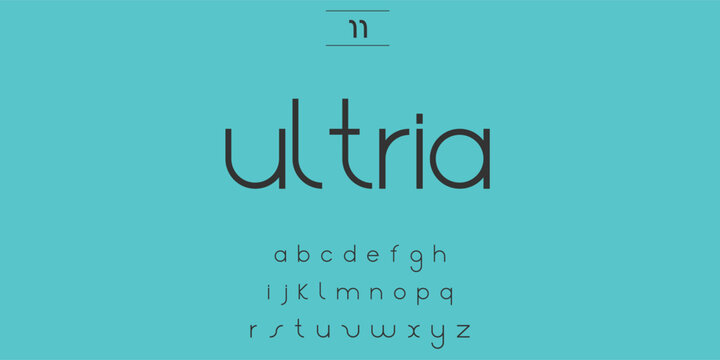 Elegant ultria logo design with abstract typography and subtle details