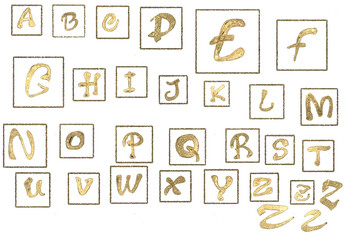 Hand drawn alphabet letters artistic unique decorative typography creative font design display letters isolated on transparent background Hand Draw
