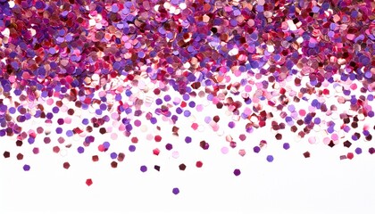 Festive Pink Red And Purple Isolated Confetti Overlay