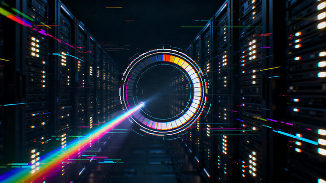 Tactical Circular Progress Bar Scanned in a Server Farm