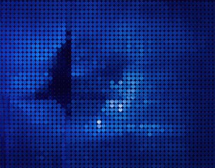 Dark blue background with a dotted design