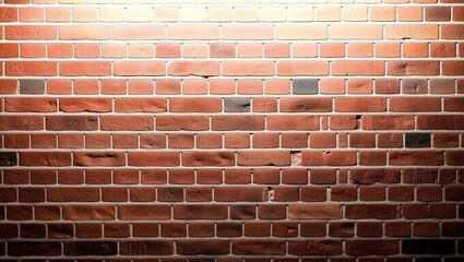 Textured brick wall with gradient lighting and varied brick colo