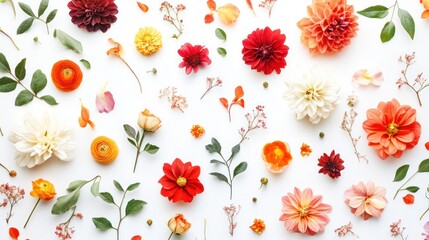 Obraz premium Floral pattern, various blooms