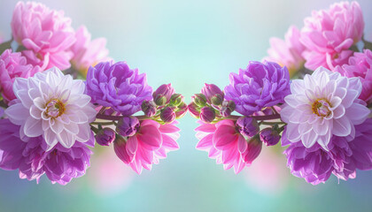 A symmetric and mirrored floral border.