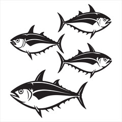 A Powerful Pelagic Tuna Fish, a Migratory Scombridae Species, Prized as a Commercial Sea Food Staple Rich in Protein and Omega3