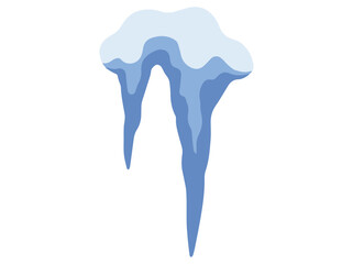 Merry Christmas Snow Cap Illustration