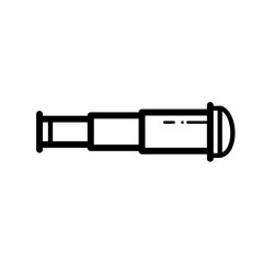 Handheld spyglass or telescope for sailing - vector icon