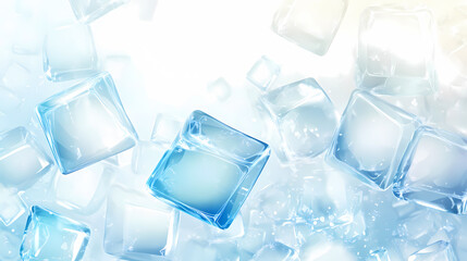 Crystalline Ice Cubes in Motion