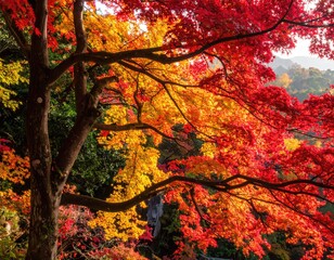 Vibrant autumn foliage