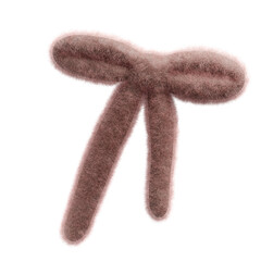 Fluffy trendy 3D bow