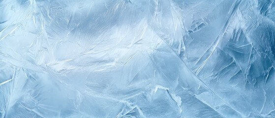 Ice texture background. The textured cold frosty surface of ice block on blue background. Ideal for winter and cold drink themes. Perfect for digital art, websites, and seasonal promotions.