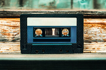 Audio Tape Cassette closeup