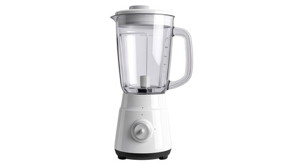 A realistic PNG of a kitchen blender with clear glass jar and sturdy base. Ideal for cooking graphics, recipe designs, kitchen product ads, and food preparation themes.