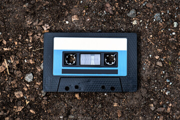 Lost Audio Tape Cassette closeup