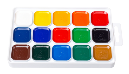 set of watercolor paints