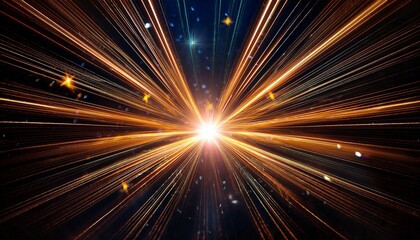 Bright Luminous Starburst Against A Dark Background Creating A Stunning Visual Effect