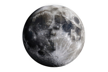 Naklejka premium Moon, lunar surface, grey cratered sphere, astronomy, space