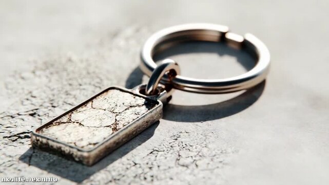 Silver keyring detail