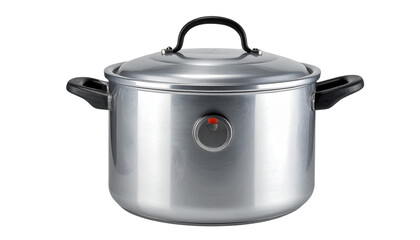 stainless steel pot isolated on transparent background