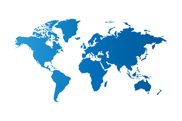 World map highlighting oceans, mountains, rivers, and islands. Concept of nature, environment, and geography studies.