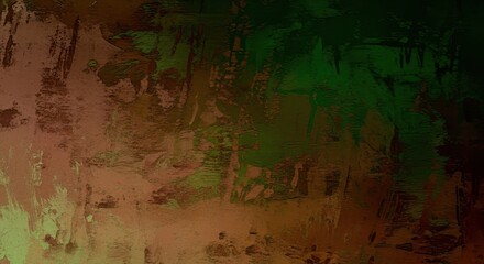 Abstract Grunge Texture With Earthy Tones And Green Hues Evoking A Sense Of Decay And Natural Patina