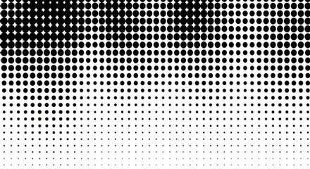 Abstract Halftone Pattern of Dots Fading into White Space