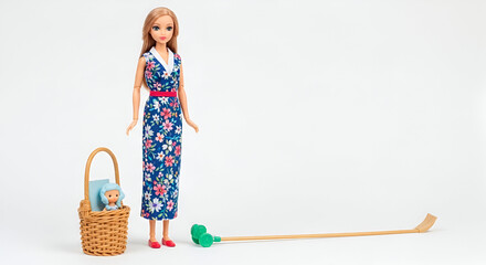 girl with a basket of clothes