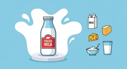 Delicious Dairy Products Fresh Milk Yogurt Cheese Creamy Butter Healthy Breakfast Nutritious