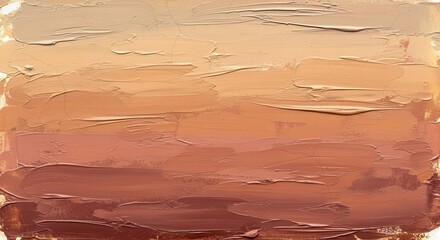Abstract Earth Tones Texture Background Painting with Thick Brushstrokes in Warm Hues