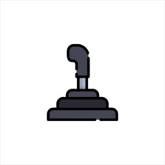 Gear stick controls the car's transmission, allowing the driver to select different gears for varying speeds and driving conditions, shown in a simple style.