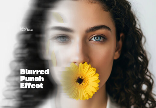 Blurred Punch Photo Effect Template