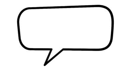 Speech bubble icon for comic book. Message box illustration. Speak balloon sign. Blank dialog frame 