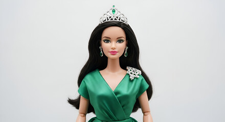 woman in green dress