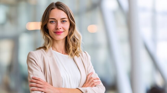 Executive businesswoman portrait office confident, professional corporate leader success, career workplace woman

