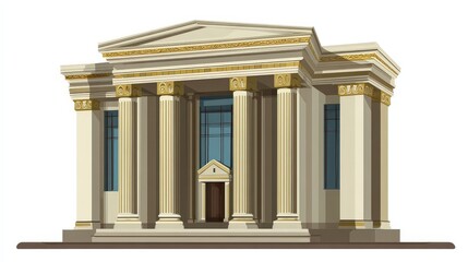 Neoclassical Greek temple Roman ancient architecture marble columns historical monument cultural heritage classical building design


