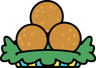 traditional stack of brazilian fried bolinho