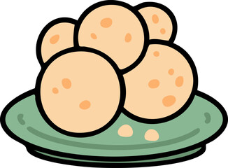 pao de queijo brazillian cheese bread on plate